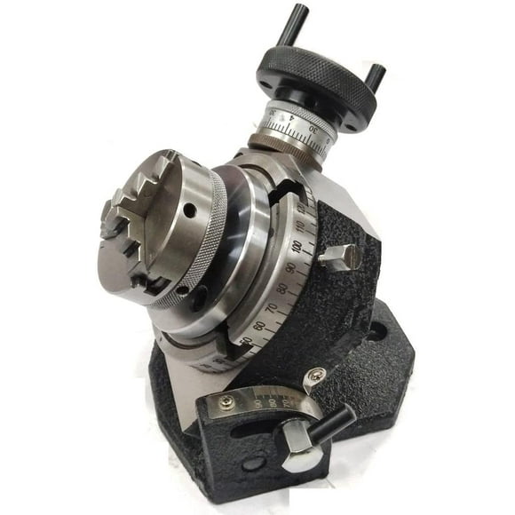 WITH 70 MM 4 JAW INDEPENDENT CHUCK MILLING INDEXING 4/100 ROTARY TABLE QUALITY PRECISION HORIZONTAL VERTICAL WITH SUITABLE M6 CLAMP KIT & SMALL CHUCK WITH 70 MM 4 JAW INDEPENDENT CHUCK MILLING INDEXING 4/100 ROTARY TABLE QUALITY PRECISION HORIZONTAL VERTICAL WITH SUITABLE M6 CLAMP KIT & SMALL CHUCK